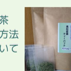 夏の松葉茶はどうやって保管すればいいの?おいしく飲むための保管方法とは?