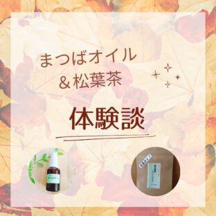 【体験談】まつばオイル、松葉茶の驚きの感想|皮膚のかぶれ防止、冷え性対策、便秘の人にお勧めしたい!